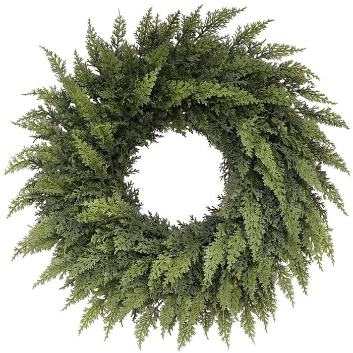 Lifebay Real Touch Artificial Cedar Wreath Wall Hanging