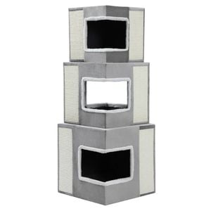 Paws & Claws Catsby Essendon Tower 45X45X120cm Silver Grey