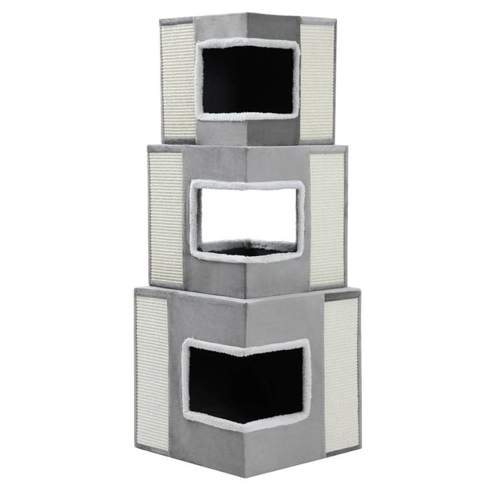 Paws & Claws Catsby Essendon Tower 45X45X120cm Silver Grey