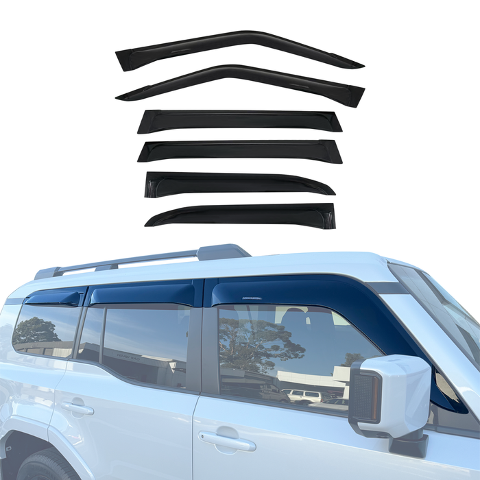 AUSGO Wide-Profile Weather Shields for Toyota Land Cruiser Prado 250 J250 LC250 2024-Onwards Weathershields Window Visors