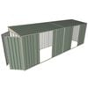 Build-a-Shed 1.5 x 6 x 2m Skillion Dual Double Sliding Side Doors Shed - Green