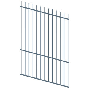 ProtectorAl 0350-1200mm x 1800mm Deep Ocean Picket Top Pool Fence Panel Raked Up to 15º