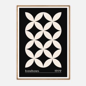 Galrie Bauhaus 1919 Geometric Abstract Art Print for Modern Decor, Wood Frame, 70 x 100cm (28 x 40inch)