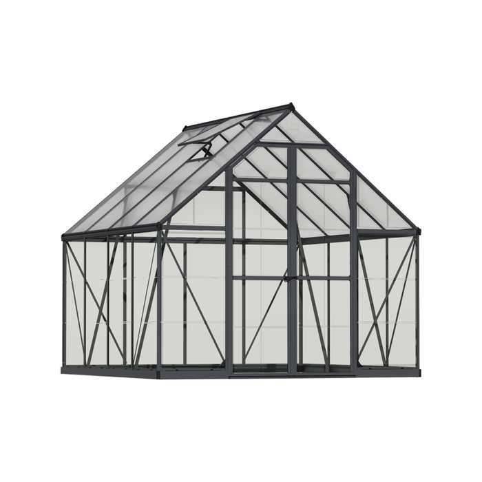Maze 8' x 8' Balance Greenhouse - Grey Frame