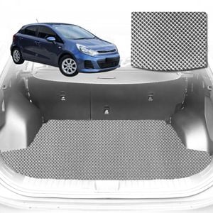 6D Diamond Car Boot Mat for Kia Rio (UB)2012-2016-Hatch-Cargo Mat-Grey-Outback GT