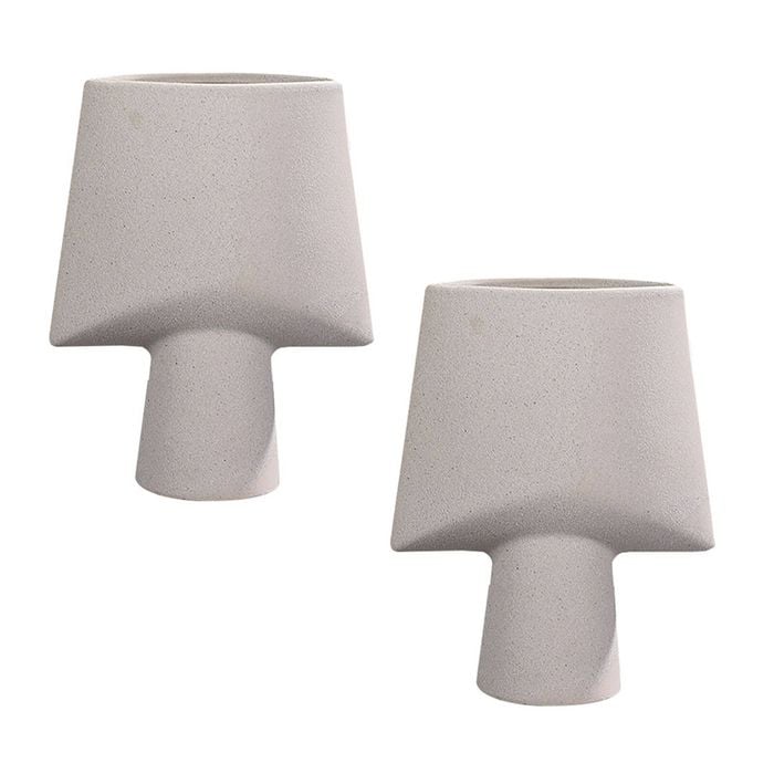 SOGA 2X 21x25.5cm Geometric Ceramic Vase