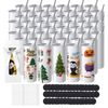 VEVOR 50 Pack Straight Sublimation Tumblers 20 oz Stainless Steel with Straw