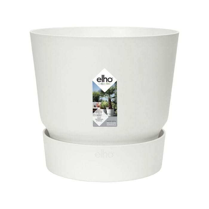 Elho 20cm White Greenville Self Watering Plant Pot
