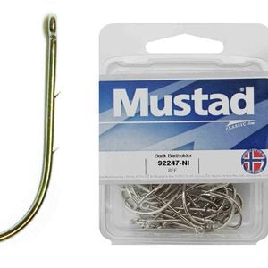 Mustad 92247 - Size 2/0 Qty 25 - Beak Baitholder Fishing Hook