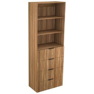 Lugna 2048 x 750 x 380mm Cove Ready to Assemble Robe Insert 2 Shelf 4 Drawer Unit