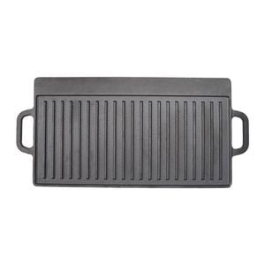 Toque Reversible Cast Iron Griddle Plate 49.5cm Non Stick Bbq Skillet