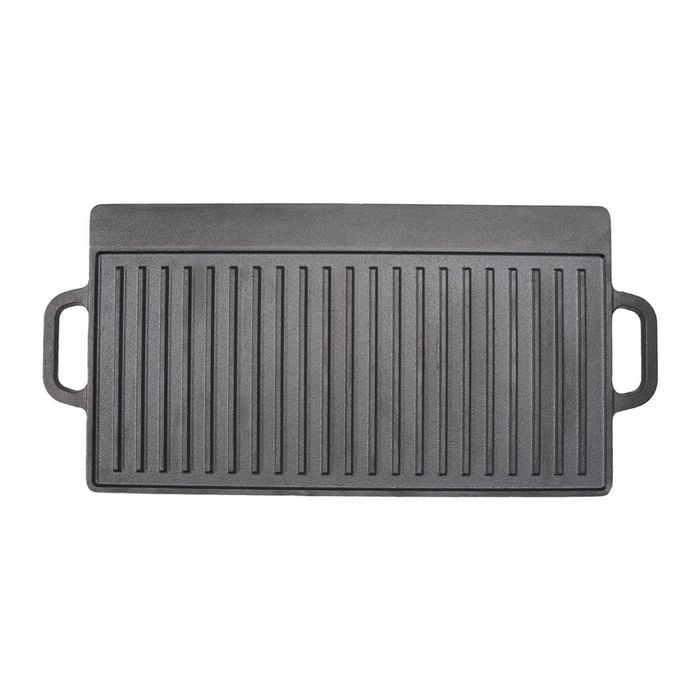 Toque Reversible Cast Iron Griddle Plate 49.5cm Non Stick Bbq Skillet