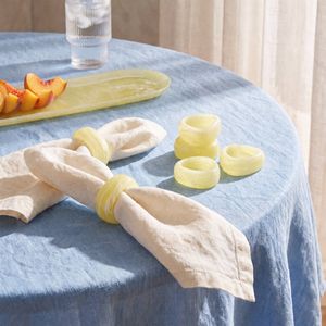 Cadence & Co. Chianti Resin Napkin Rings Set of 6 Lemon