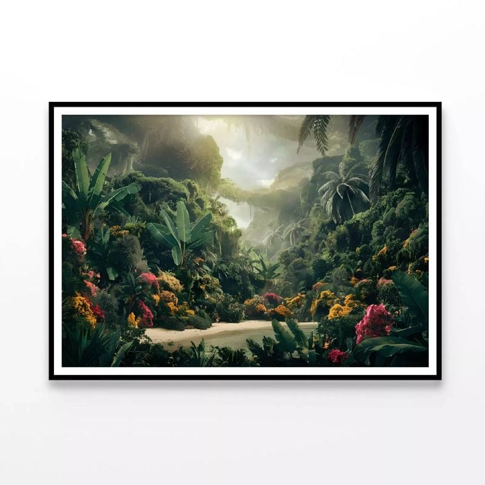 Tropical Forest with a River  Print 100% Australian Made 120x90cm  (Poster)