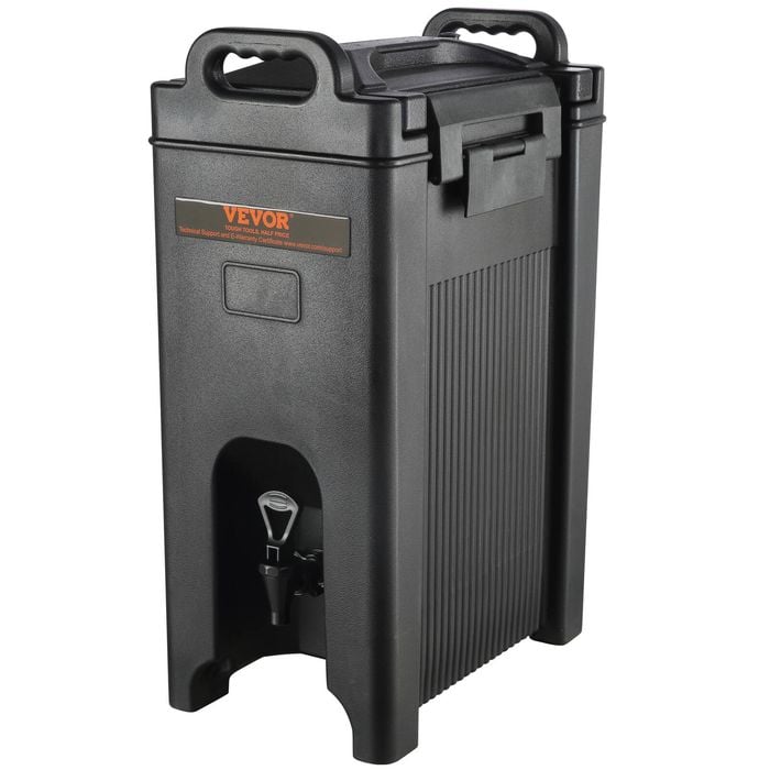 VEVOR Insulated Beverage Dispenser Black Food-grade LDPE for Restaurant Drink Shop