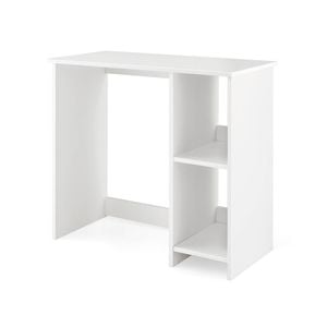 Costway 80cm Wood Home Office Desk, White