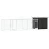 vidaXL Chicken Cage Anthracite 400x91x100 cm Galvanised Steel Chicken Coop