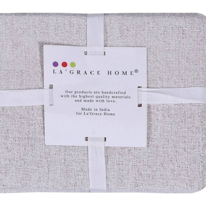 Acrylic Chenille Tassel Knitted Blanket Bed Sofa Throw Rug - Chenille Ivory