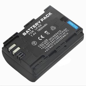 Canon Camera LP-E6 LP-E6N EOS 70D 60D 80D 7D 6D 5D Mark II III IV R6 R5 5DS Replacement Battery