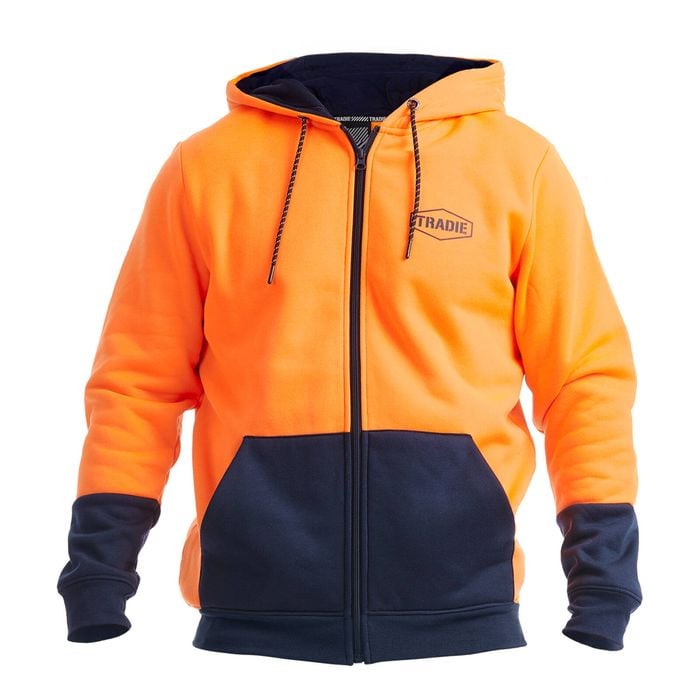 Tradie Large Hi Vis Orange Hoodie MJ5756SIOL