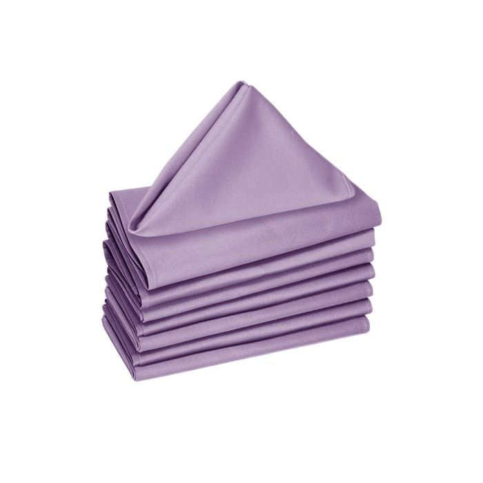 Hoydu Set of 8 Cotton OR Poly Cotton Napkins Lavender Mist 40 x 40 cm