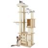 Costway 1.8m Tall Cat Tree Wooden Scratching Posts Multi-layer Cat Tower