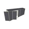 Build-a-Shed 0.8 x 5.2 x 2m Single Hinged Door Skillion Shed with Double Hinged Side Doors - Grey