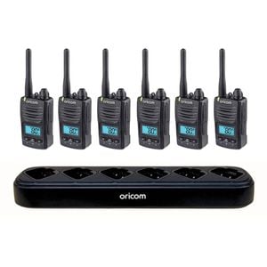Oricom Dtx600 6-way Charging Station With 6 Radios Included - Black