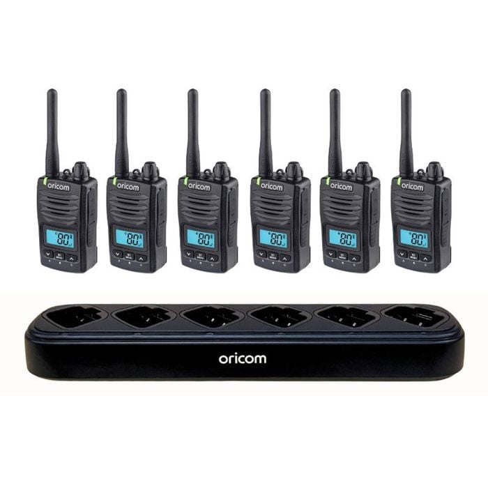 Oricom Dtx600 6-way Charging Station With 6 Radios Included - Black