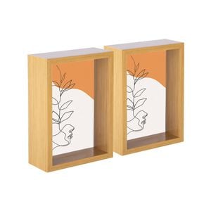 Nicola Spring 3d Deep Box Photo Frames - 5 X 7" - Pack Of 2
