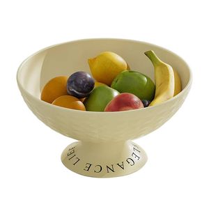 Catzon Aesthetic Fruit Bowl with Draining Hole Ideal for Veggie Snack-White