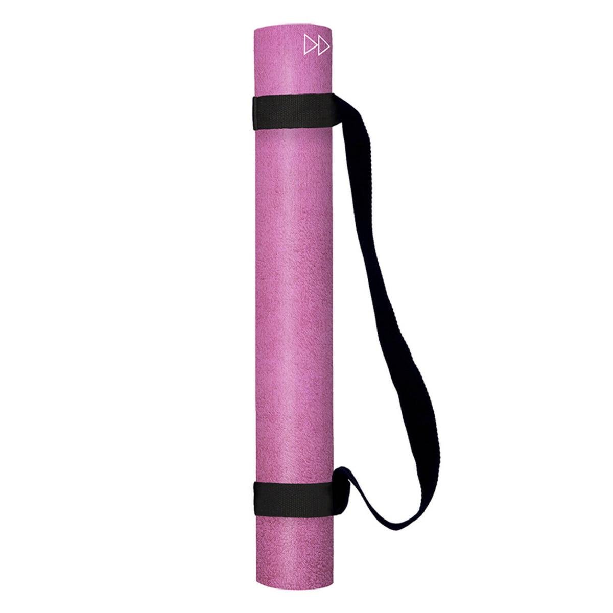 YOGA DESIGN LAB | De Kurk Yogamat | Eco Luxe | Ideaal voor Hot Yoga, Power, Bikram, Ashtanga, Zweterige Trainingen | Studio-kwaliteit | Inclusief draagriem! (Mandala Zwart, 3,5 mm