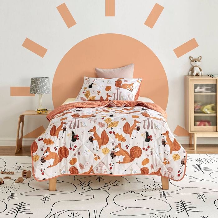 Jack & Ava Comforter Set Find A Squirrel Single Bed