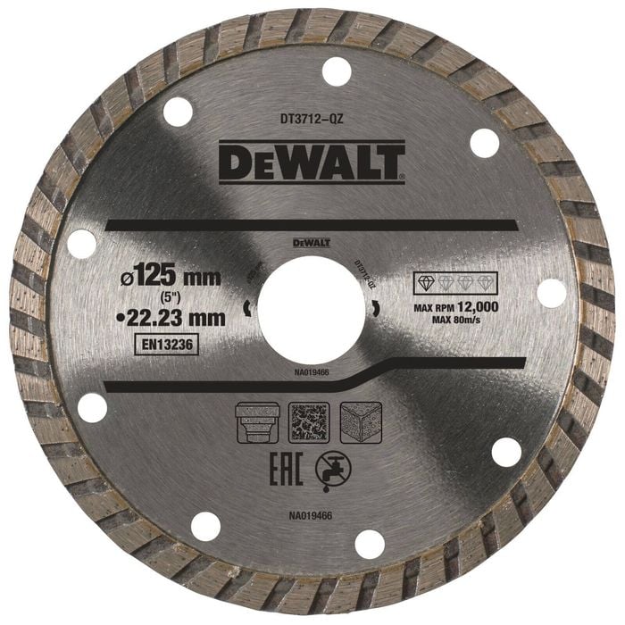 DeWALT 125mm Turbo Diamond Blade DT3712-QZ