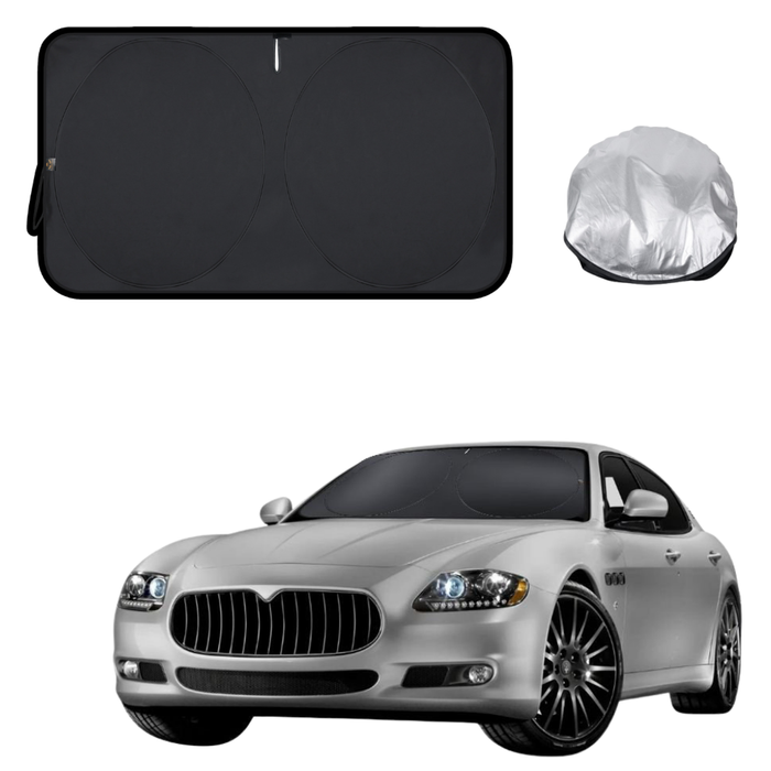 Front Windscreen Sun Shade for Maserati Quattroporte 2013 - Current - Standard 150 x 85 cm - Black