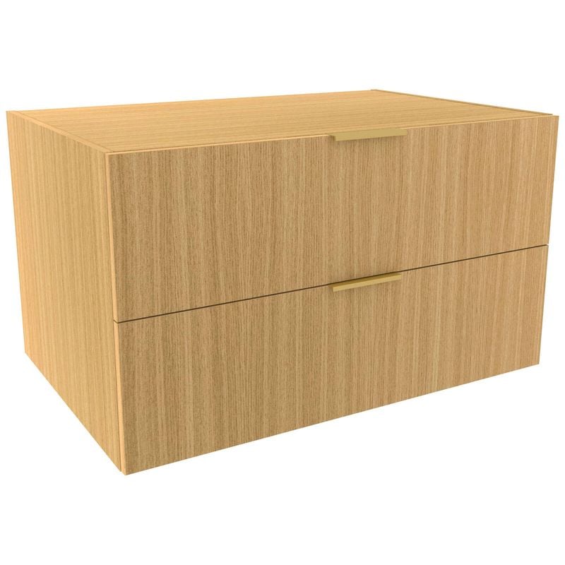Lugna 512 x 900 x 580mm Sand 2 Drawer Storage Cabinet