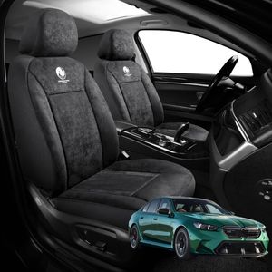 Australian Goose Edition Front Seat Covers for BMW 5 Series 2023 - Current (G60 G61 G68) - Suede, Universal Fit - Black