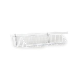 StoreEase White Mini Rail Open Front Basket 