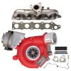 Gen1 High Flow Turbo Charger With Genuine Exhaust Manifold, Oil Feed Pipe, Gasket & Stud Kit For Mitsubishi Asx 4n13 1.8l