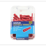 Narva 4mm Red Female Bullet Electrical Terminal - 100 Pack