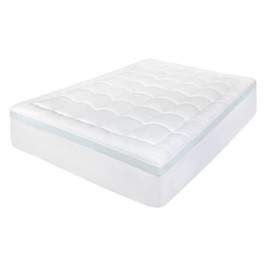Dreamz Dual-Layer Memory Foam Mattress Topper with Extra Deep Pocket - Double