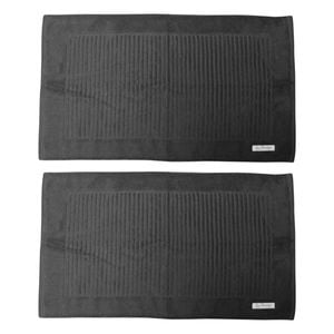 2x Bas Phillips Hayman Zero Twist Bath Mat 600gsm Cotton 78x48cm Eclipse