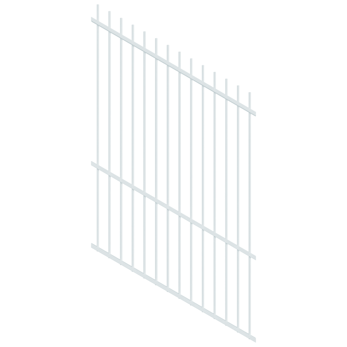 ProtectorAl 350 - 1200 x 1800mm Pearl White Raked 16-30º Picket Top Pool Fence Panel