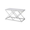 Elegant Collections Silver Marble Top Beverly Coffee Table