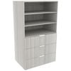 Lugna 1536 x 900 x 580mm Mist Ready To Assemble Robe Insert 2 Shelf 3 Drawer Unit