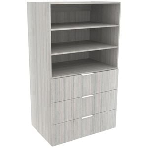 Lugna 1536 x 900 x 580mm Mist Ready to Assemble Robe Insert 2 Shelf 3 Drawer Unit
