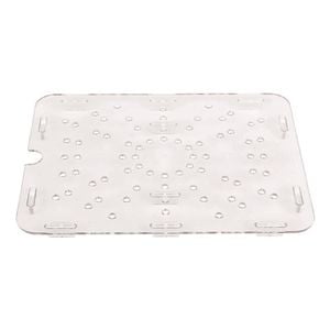 Cambro Polycarbonate Gastronorm Drain Shelf Camwear Gn 1/2 Clear 325x265mm Commercial Kitchen Food Storage