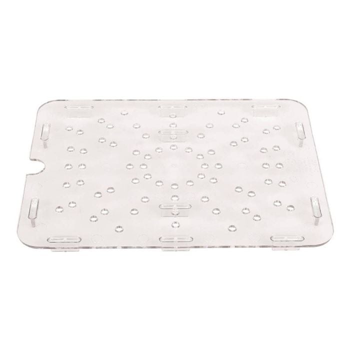 Cambro Polycarbonate Gastronorm Drain Shelf Camwear Gn 1/2 Clear 325x265mm Commercial Kitchen Food Storage