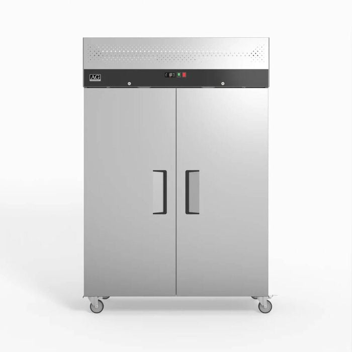 Ag 1000 Litre Upright Double Stainless Steel Door Freezer Gnx1000bt