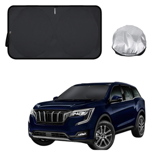 Front Windscreen Sun Shade for Mahindra XUV700 2021 - Current - Standard 150 x 85 cm - Black